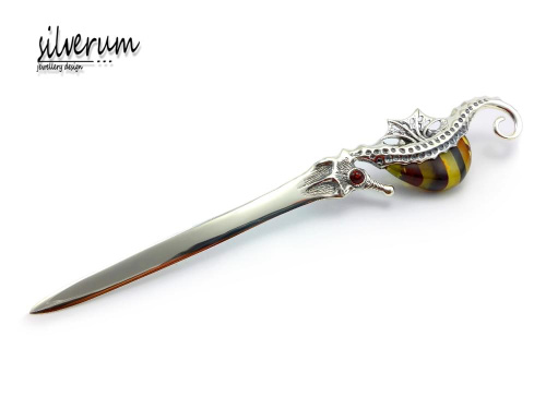 #Srebrny #nóż ozdobny #konik morski #biżuteria srebrna #Gdańsk #producent #sklep internetowy #prezent